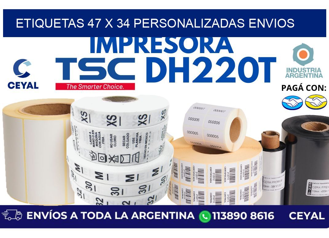 etiquetas 47 x 34 personalizadas envios