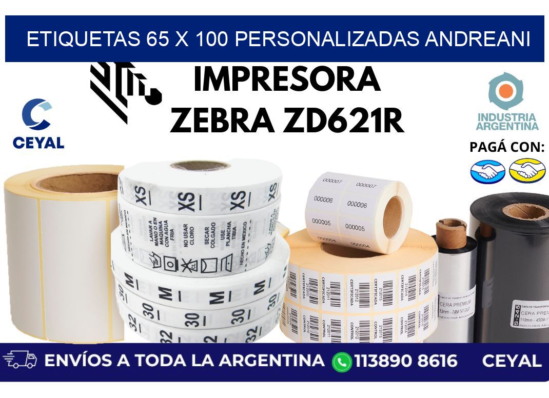 etiquetas 65 x 100 personalizadas andreani