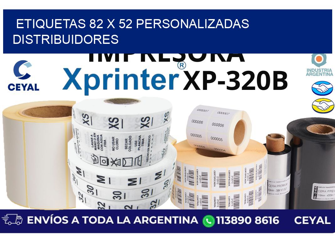 etiquetas 82 x 52 personalizadas distribuidores