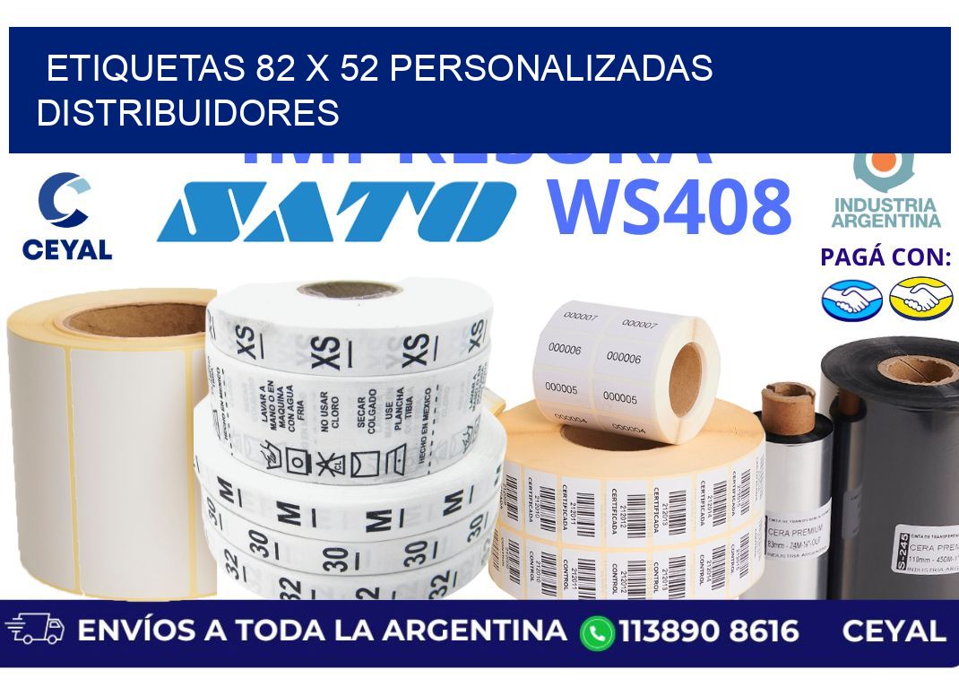 etiquetas 82 x 52 personalizadas distribuidores