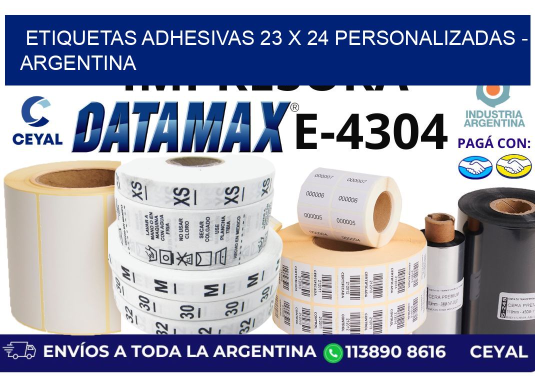 etiquetas adhesivas 23 x 24 personalizadas - Argentina