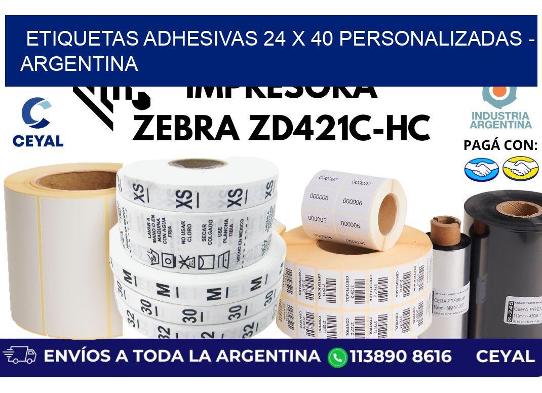 etiquetas adhesivas 24 x 40 personalizadas – Argentina