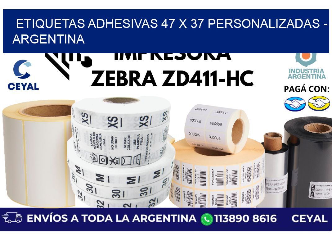 etiquetas adhesivas 47 x 37 personalizadas - Argentina