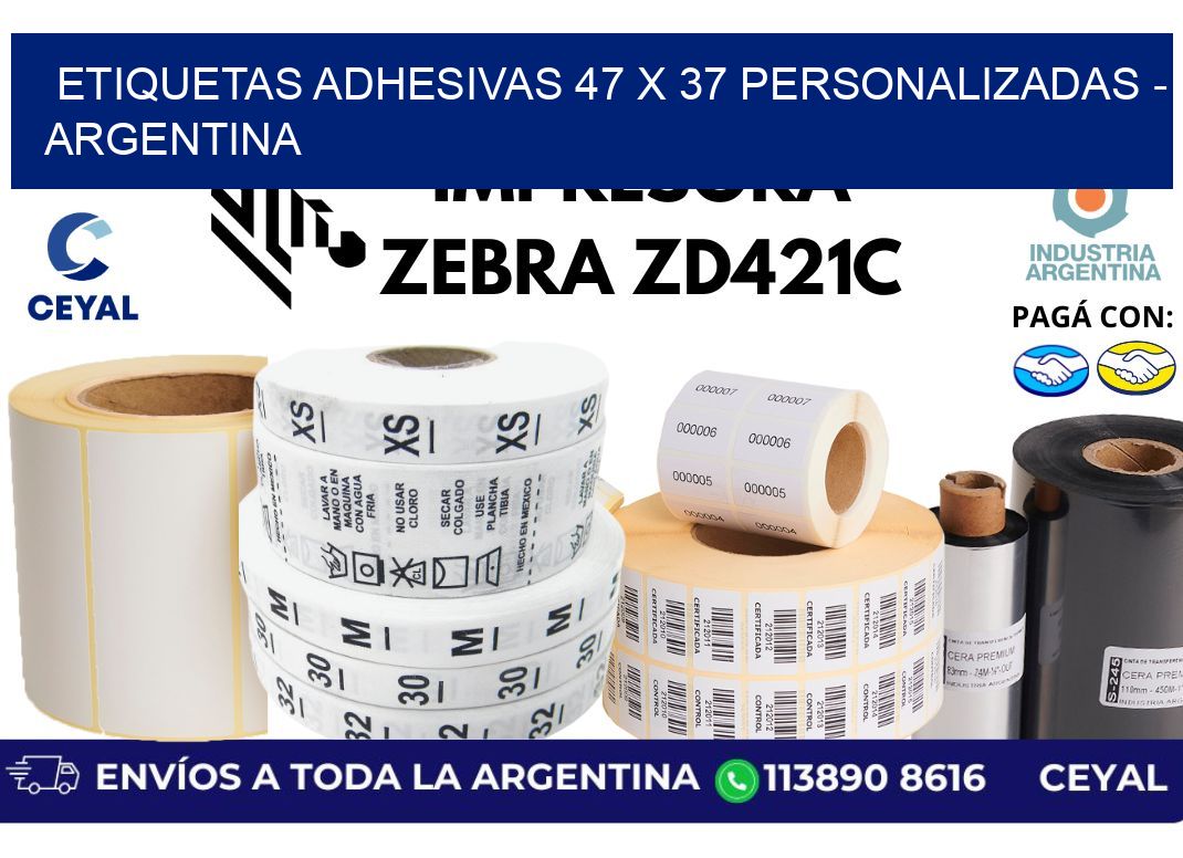 etiquetas adhesivas 47 x 37 personalizadas – Argentina