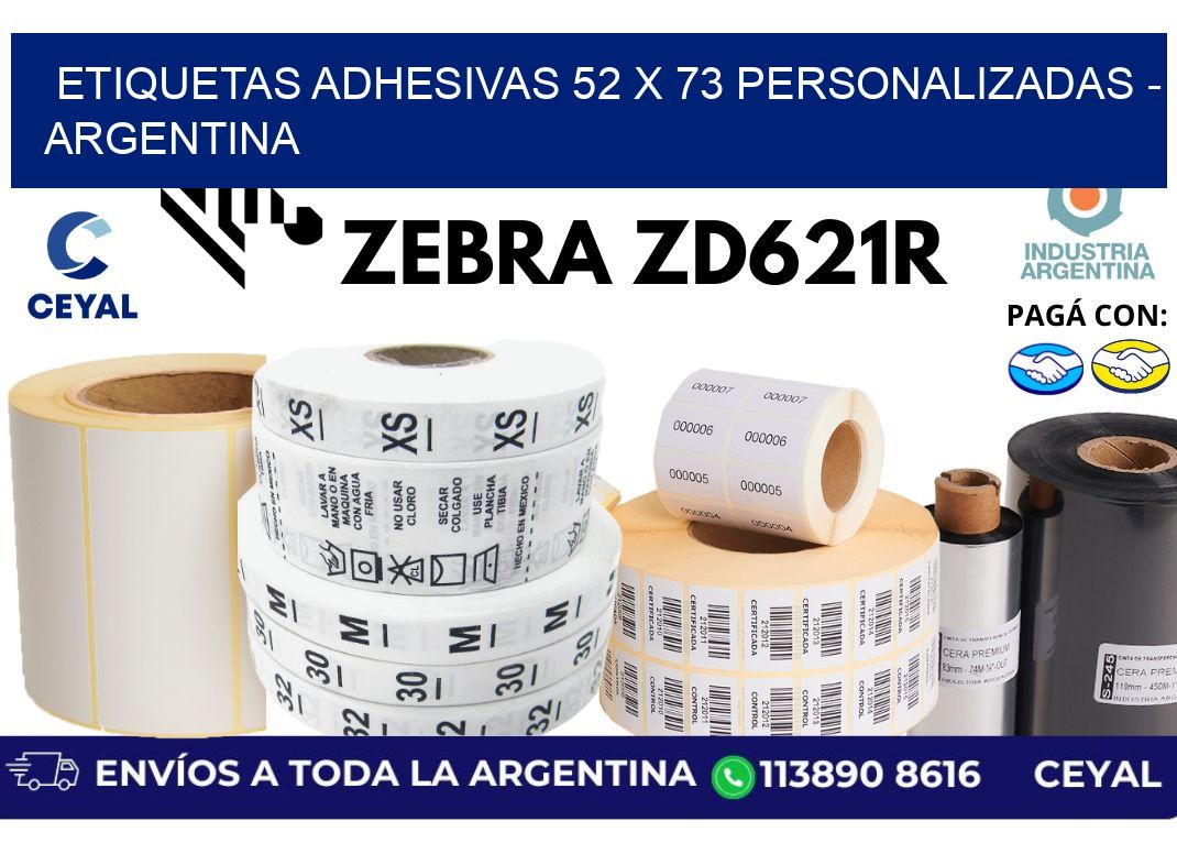 etiquetas adhesivas 52 x 73 personalizadas – Argentina