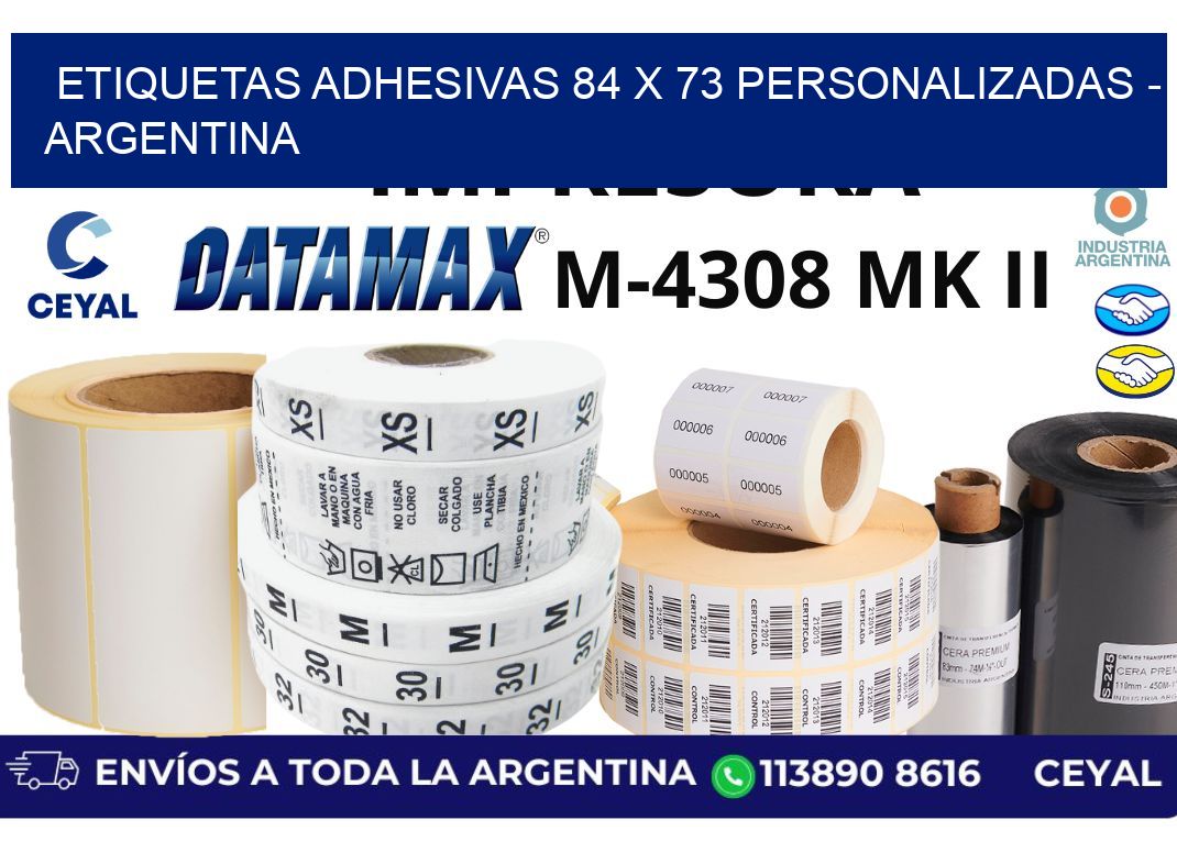 etiquetas adhesivas 84 x 73 personalizadas - Argentina