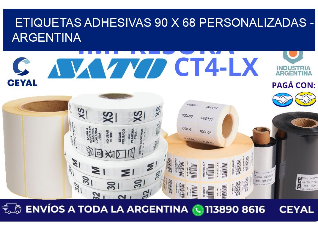 etiquetas adhesivas 90 x 68 personalizadas – Argentina
