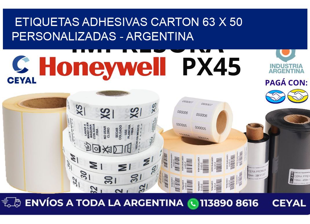etiquetas adhesivas carton 63 x 50 personalizadas – Argentina