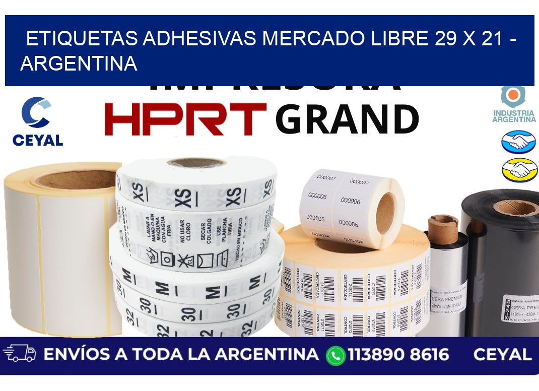 etiquetas adhesivas mercado libre 29 x 21 – Argentina