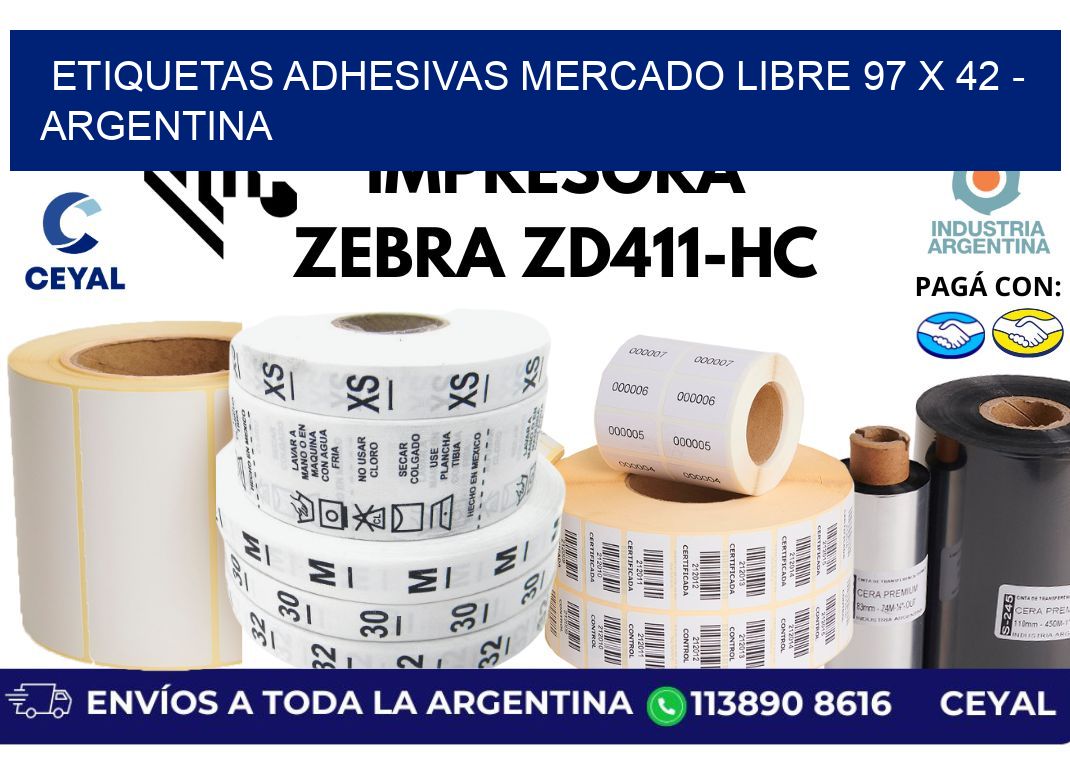 etiquetas adhesivas mercado libre 97 x 42 – Argentina