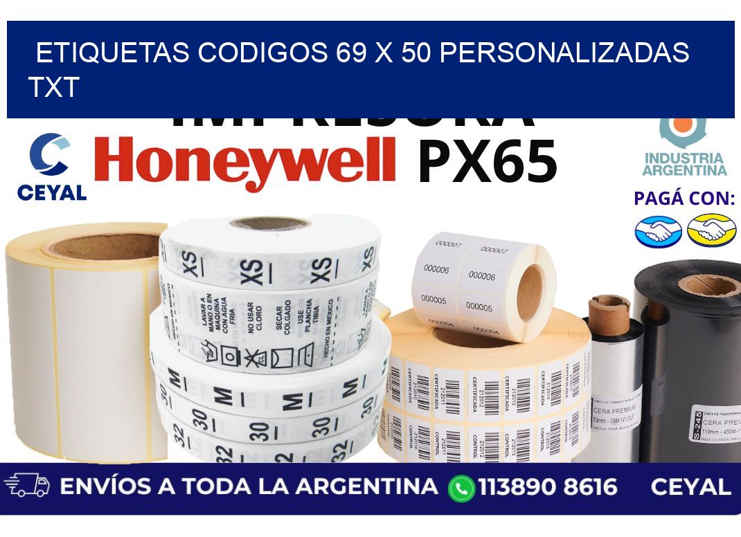 etiquetas codigos 69 x 50 personalizadas txt