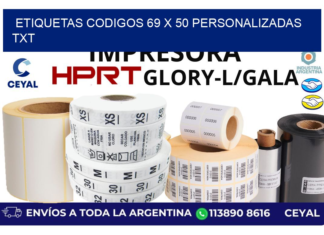 etiquetas codigos 69 x 50 personalizadas txt