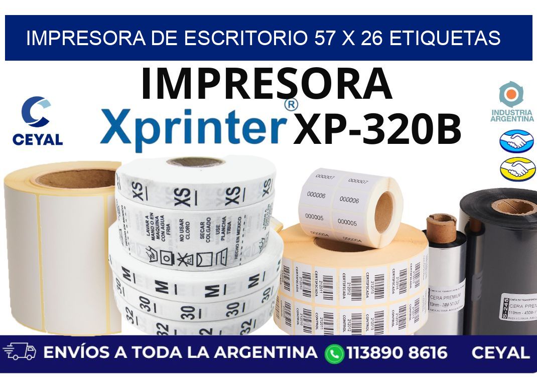 impresora de escritorio 57 x 26 etiquetas