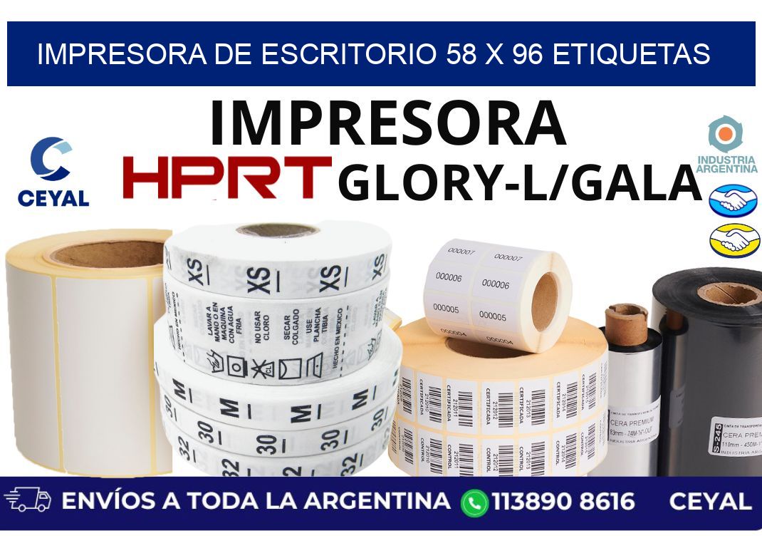 impresora de escritorio 58 x 96 etiquetas
