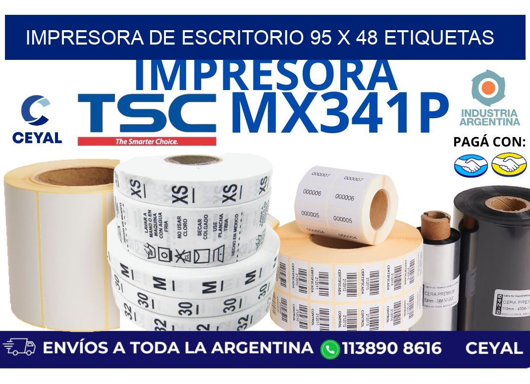 impresora de escritorio 95 x 48 etiquetas