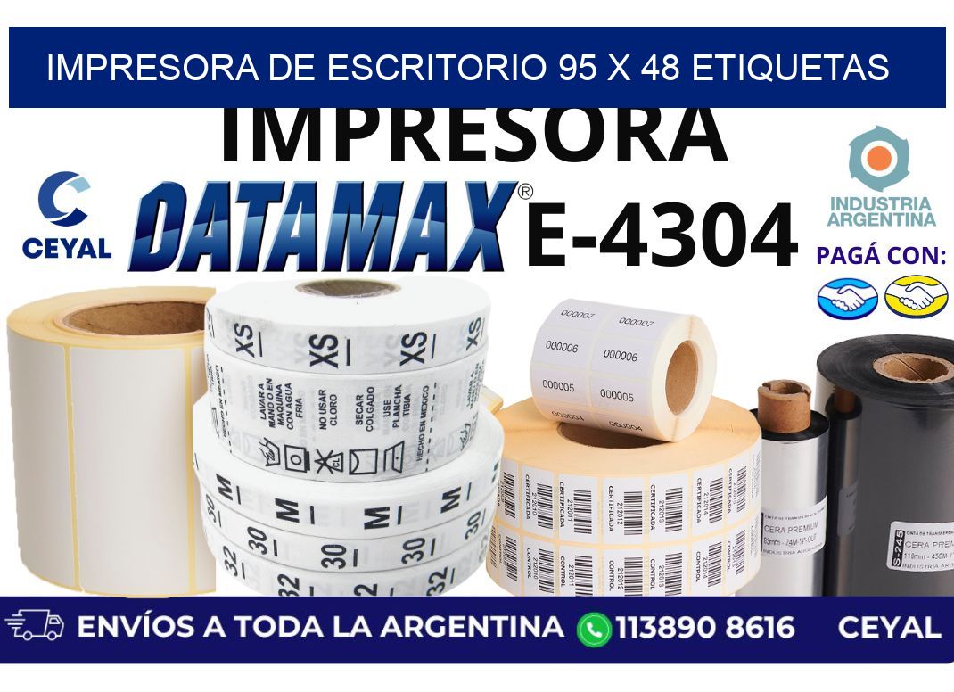 impresora de escritorio 95 x 48 etiquetas