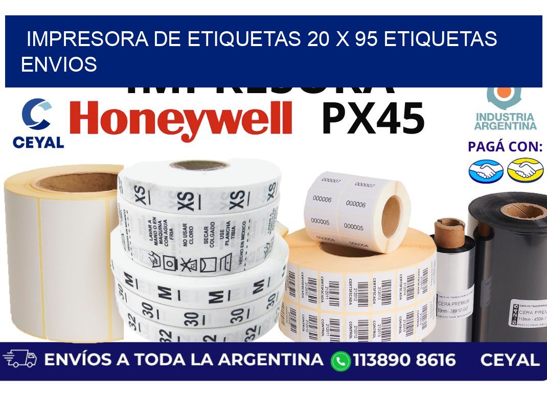 impresora de etiquetas 20 x 95 etiquetas envios
