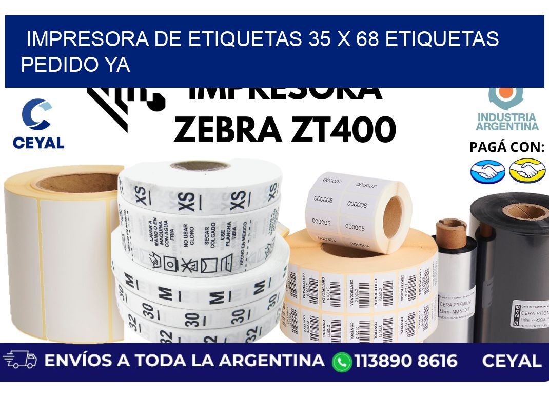 impresora de etiquetas 35 x 68 etiquetas pedido ya