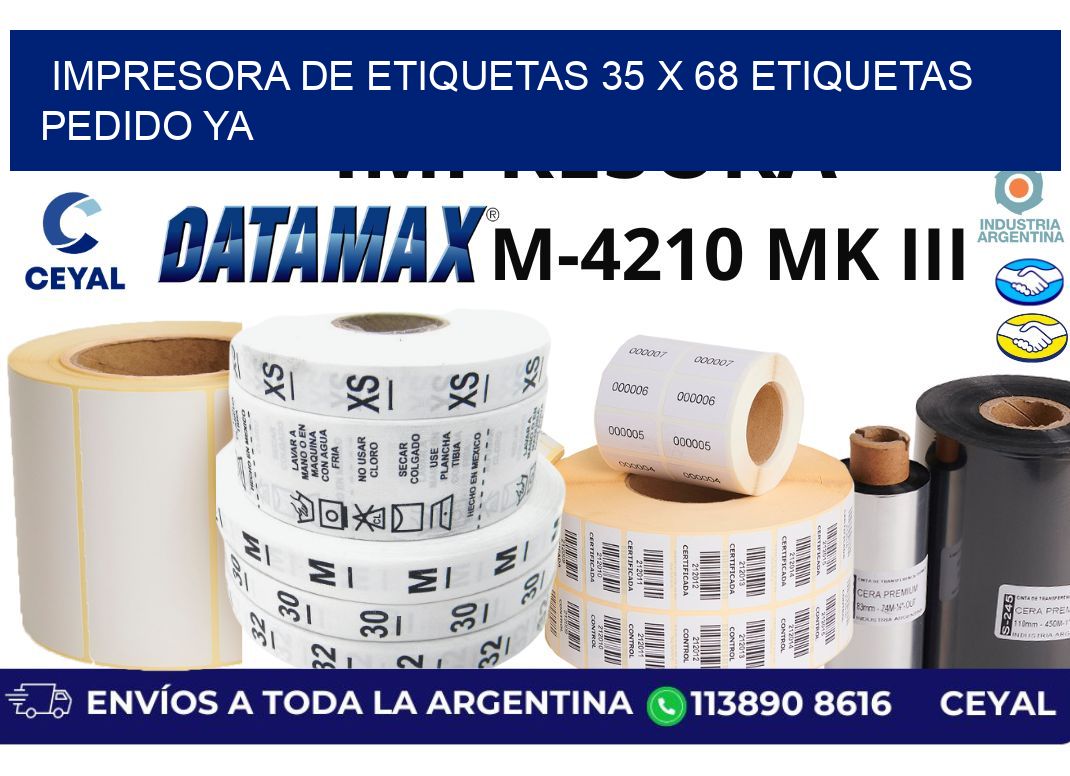 impresora de etiquetas 35 x 68 etiquetas pedido ya
