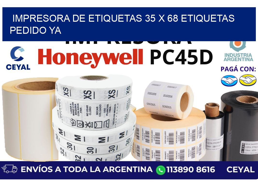impresora de etiquetas 35 x 68 etiquetas pedido ya