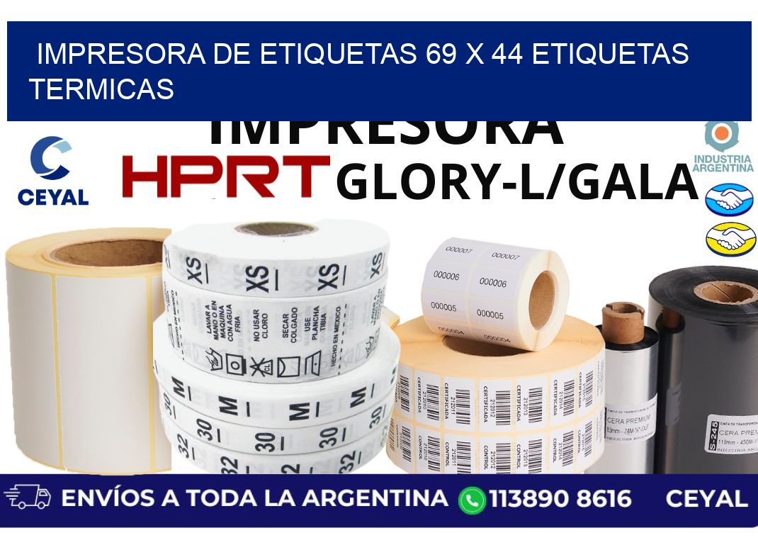 impresora de etiquetas 69 x 44 etiquetas termicas