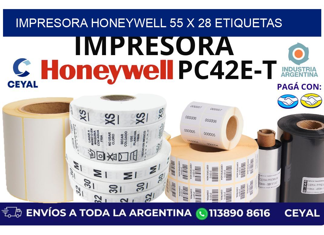 impresora honeywell 55 x 28 etiquetas
