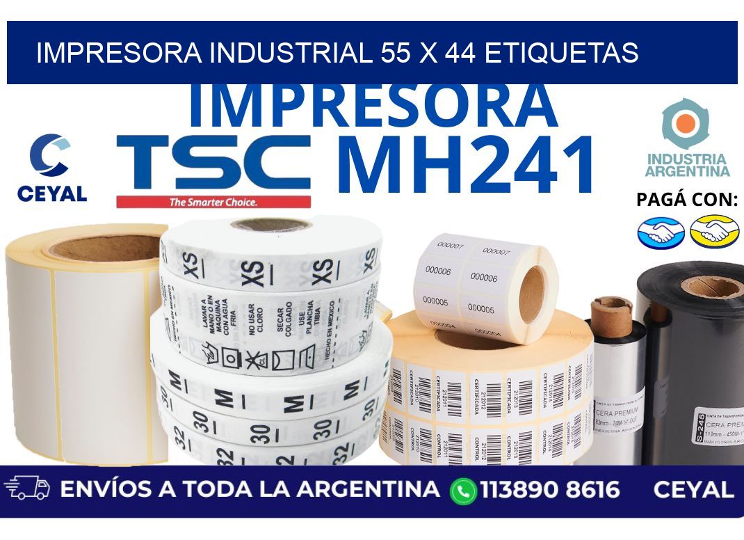 impresora industrial 55 x 44 etiquetas