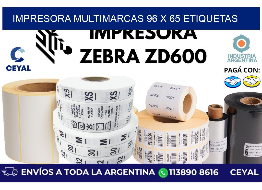 impresora multimarcas 96 x 65 etiquetas