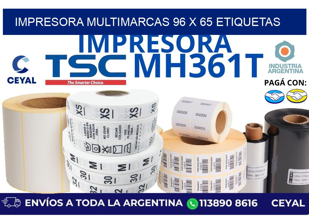 impresora multimarcas 96 x 65 etiquetas