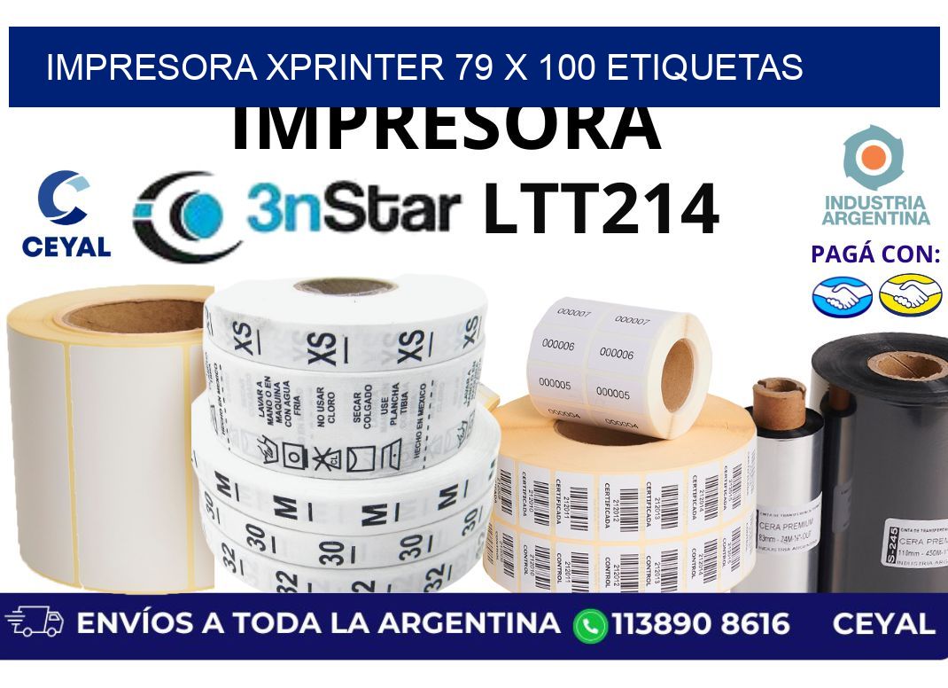 impresora xprinter 79 x 100 etiquetas