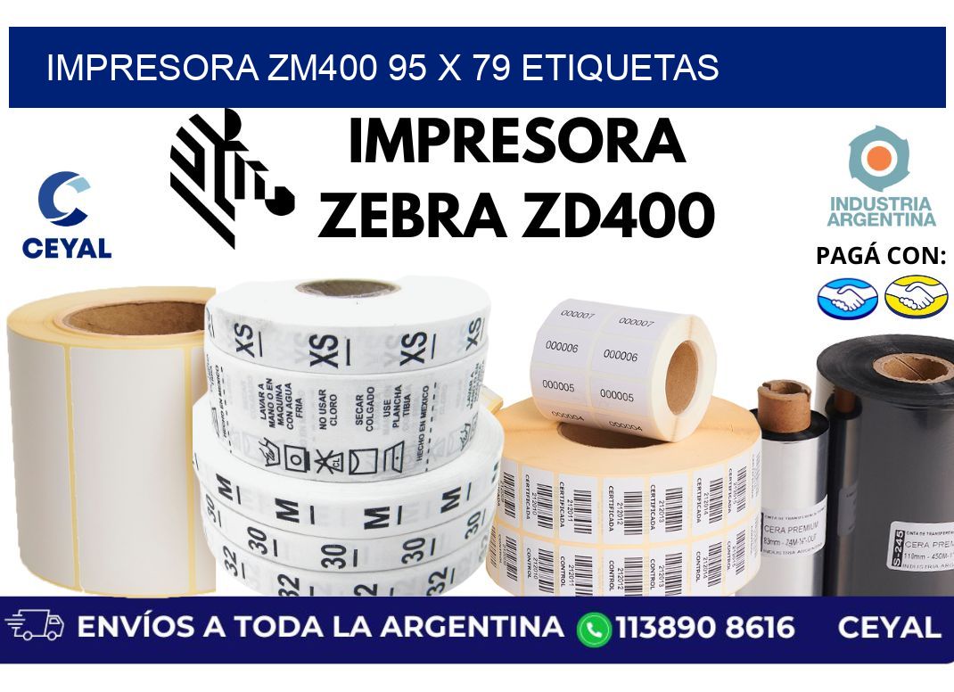 impresora zm400 95 x 79 etiquetas