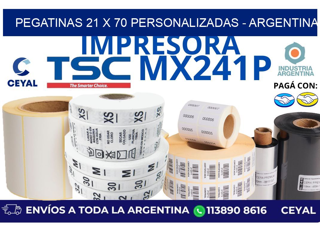 pegatinas 21 x 70 personalizadas – Argentina