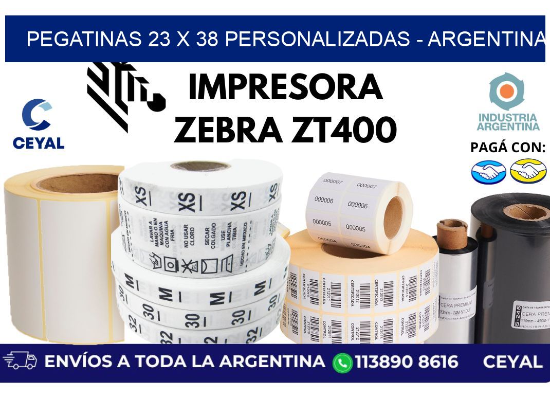 pegatinas 23 x 38 personalizadas – Argentina