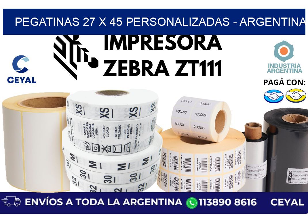 pegatinas 27 x 45 personalizadas – Argentina
