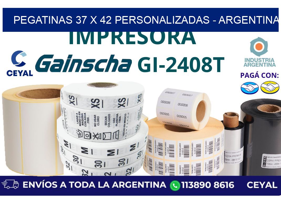 pegatinas 37 x 42 personalizadas - Argentina