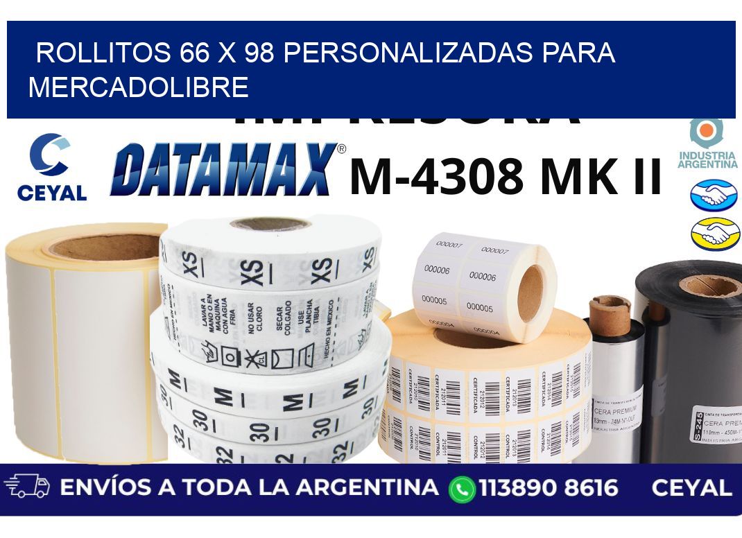 rollitos 66 x 98 personalizadas para mercadolibre