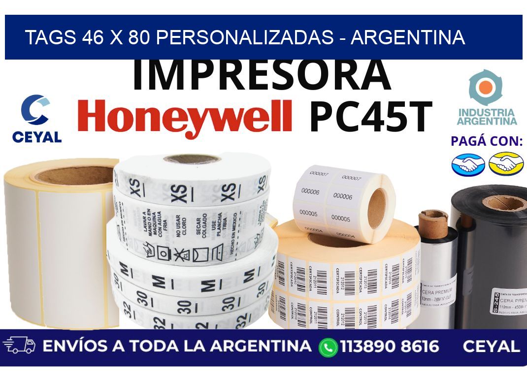 tags 46 x 80 personalizadas – Argentina