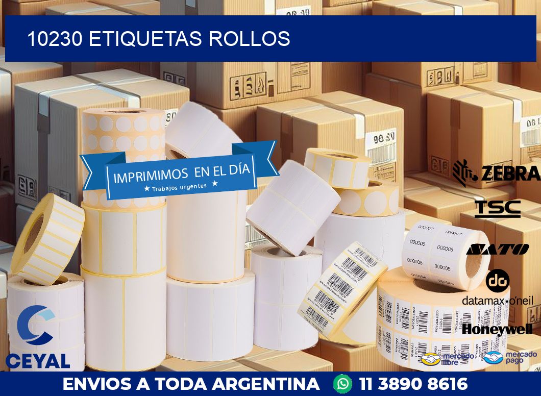10230 etiquetas rollos