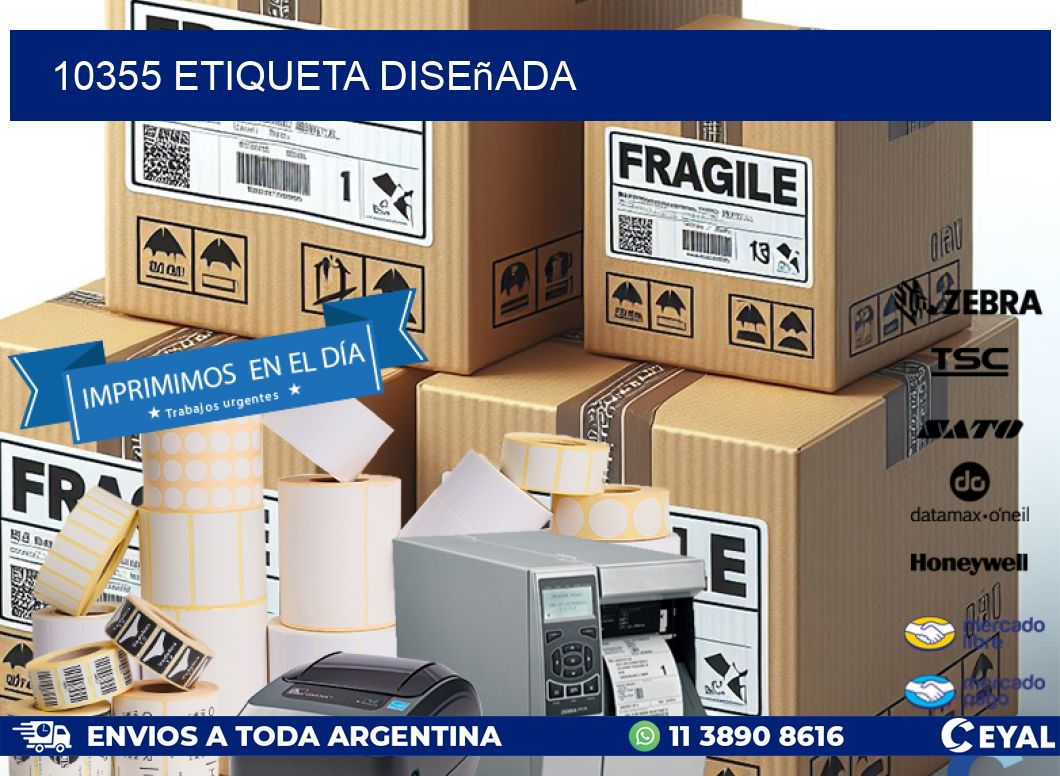 10355 etiqueta diseñada