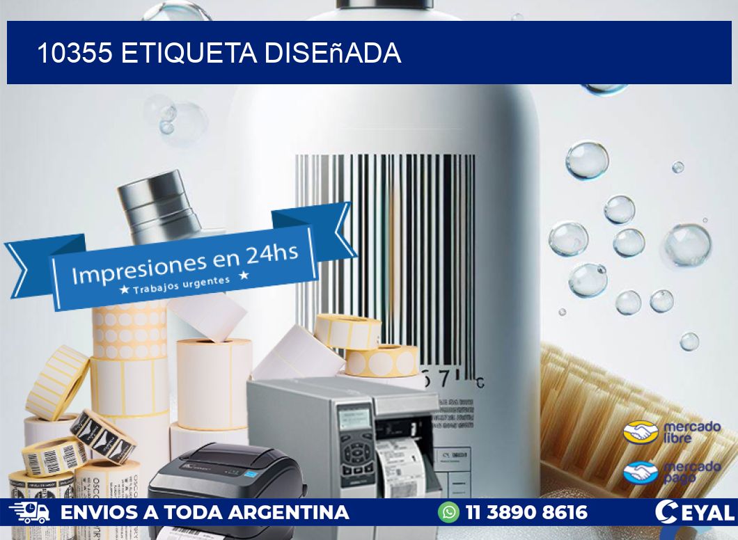 10355 etiqueta diseñada
