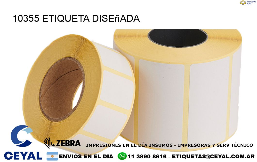 10355 etiqueta diseñada