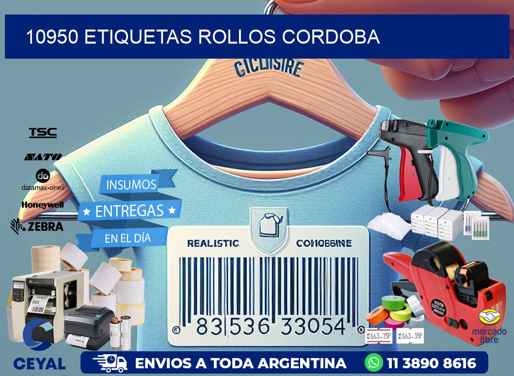 10950 etiquetas rollos CORDOBA