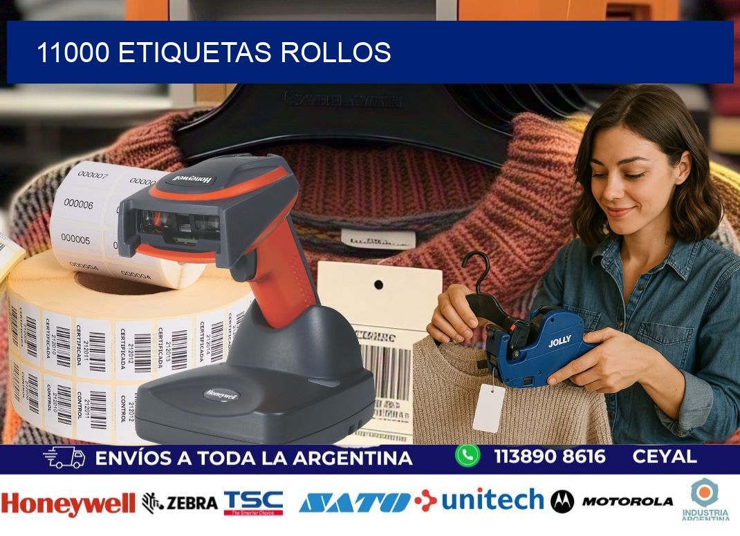 11000 etiquetas rollos
