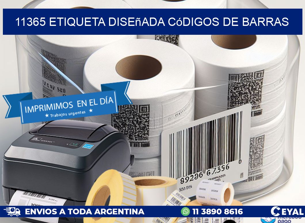 11365 etiqueta diseñada códigos de barras