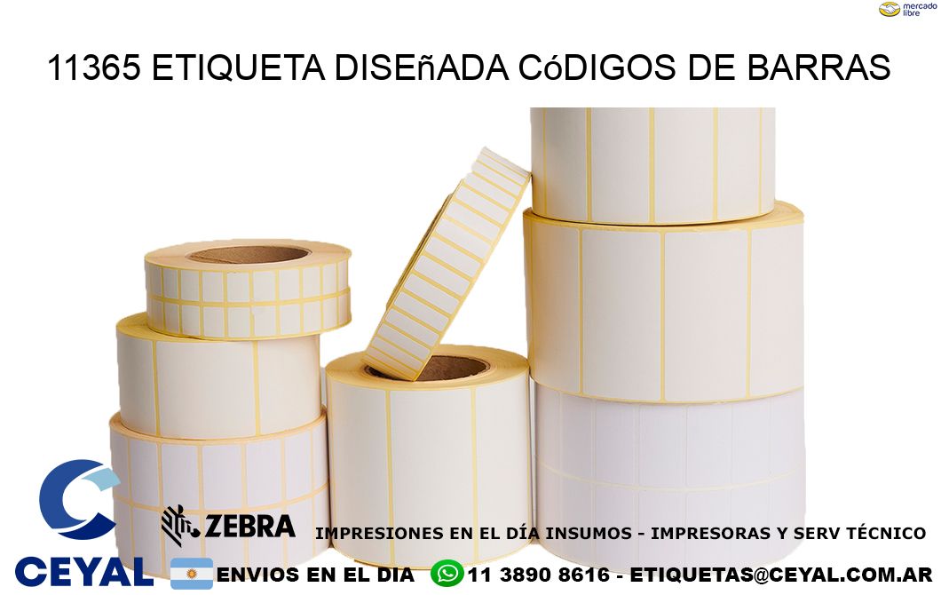 11365 etiqueta diseñada códigos de barras
