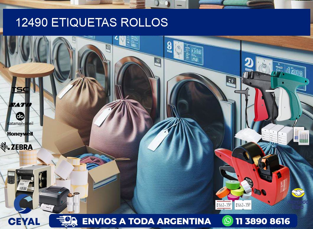 12490 etiquetas rollos