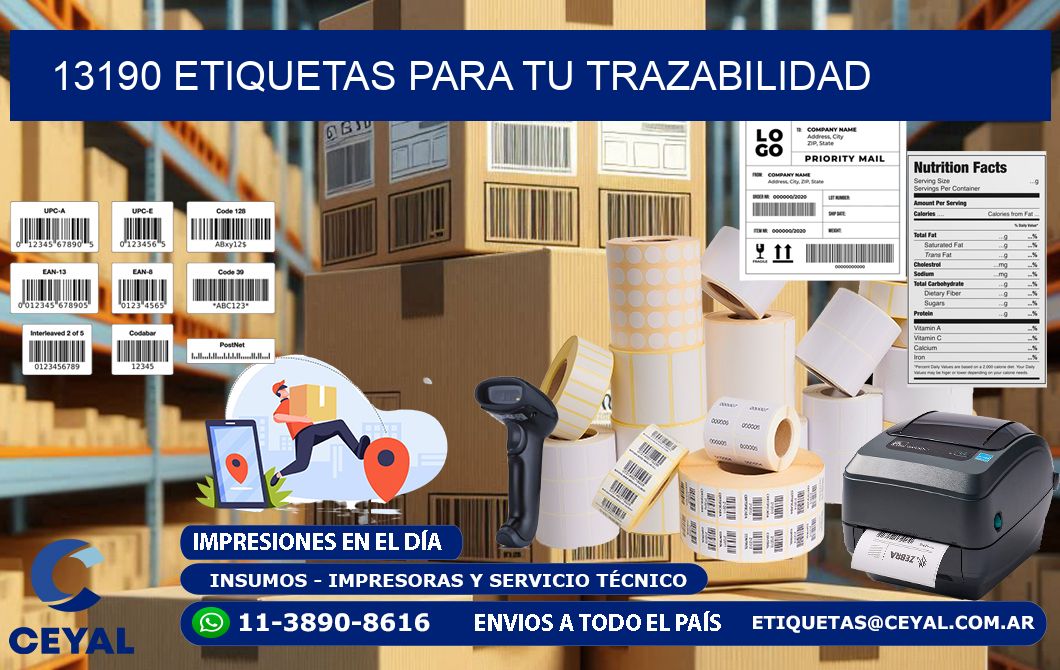 13190 etiquetas para tu trazabilidad