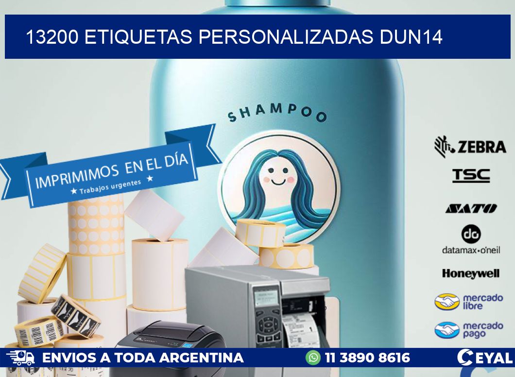 13200 Etiquetas personalizadas dun14