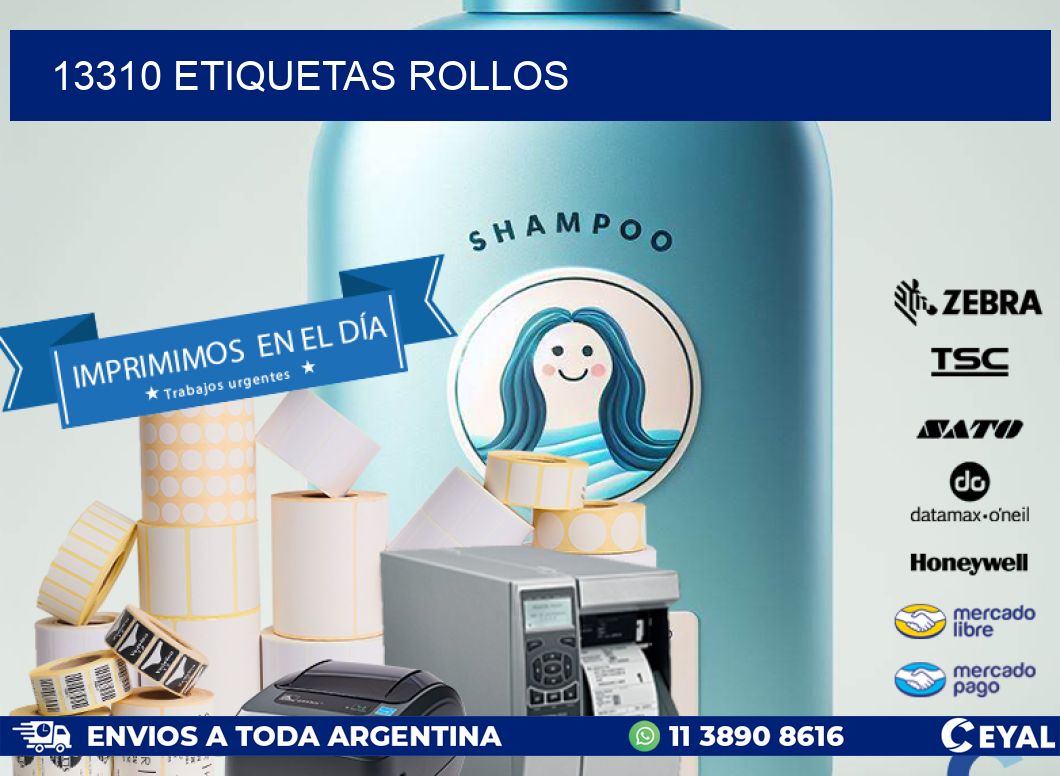 13310 etiquetas rollos