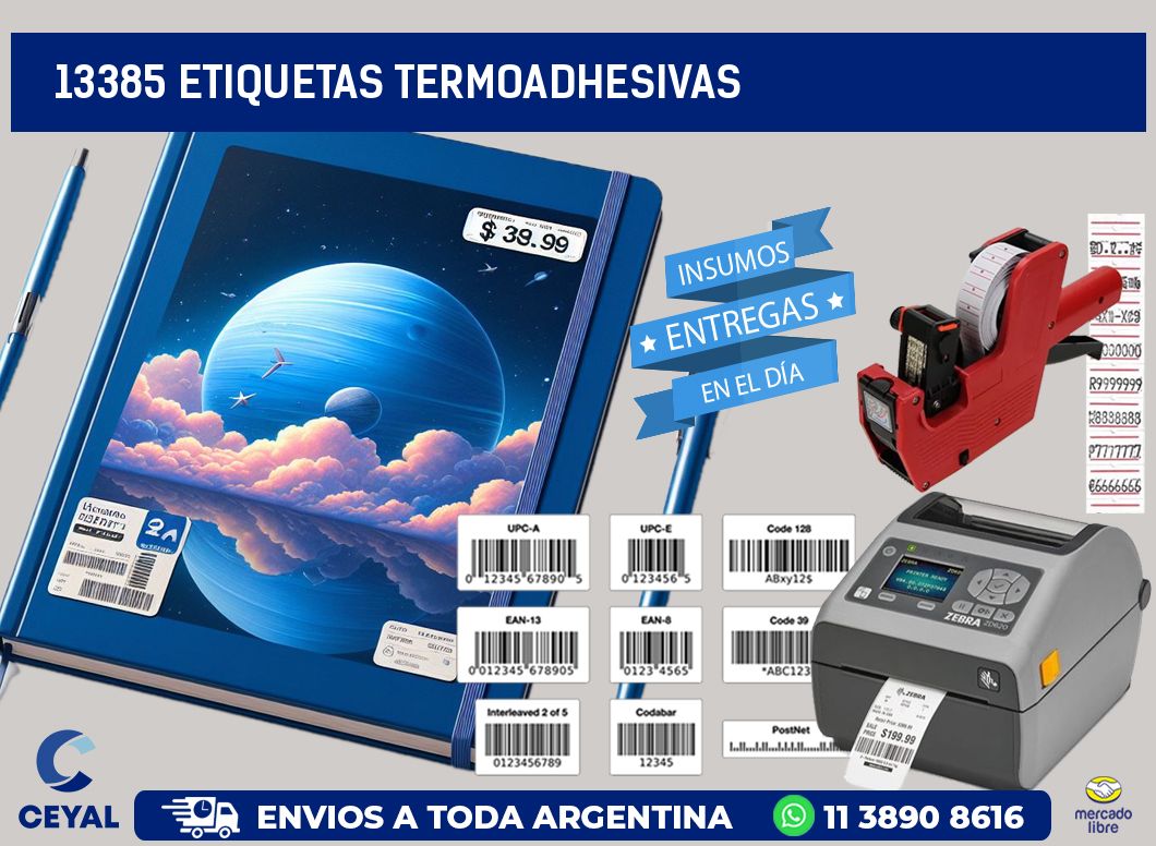 13385 etiquetas termoadhesivas
